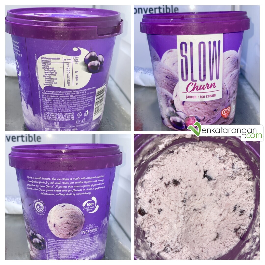 Slow churn Jamun Ice cream from Kwality Walls