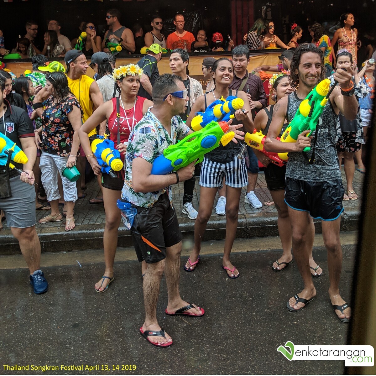 Streets of Bangkok during Songkran Festival 