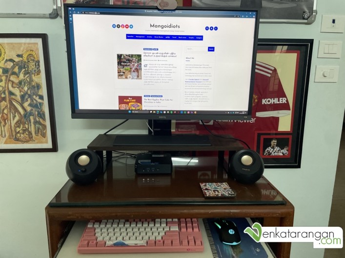My son's desktop setup