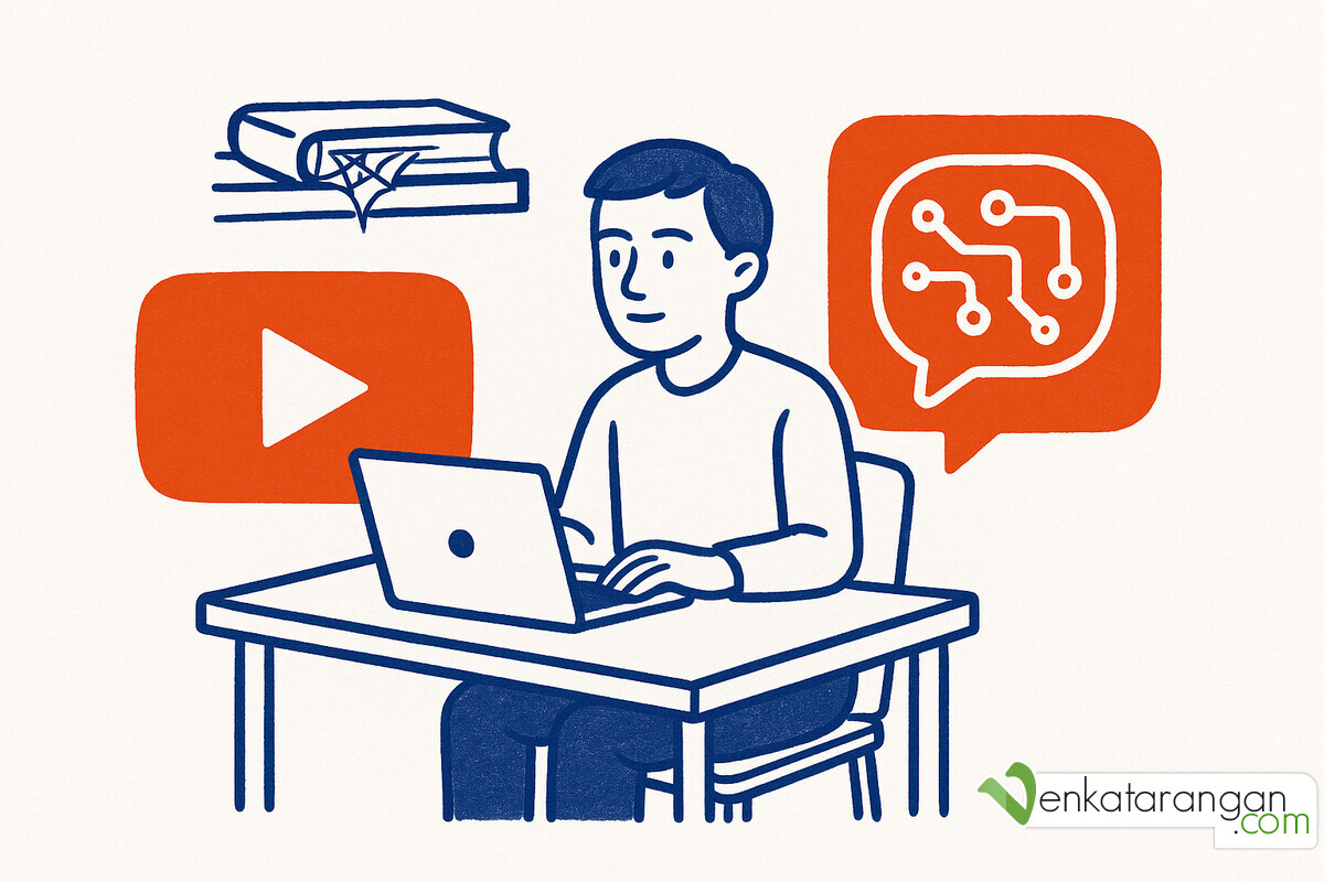 I learn using ChatGPT and YouTube lectures