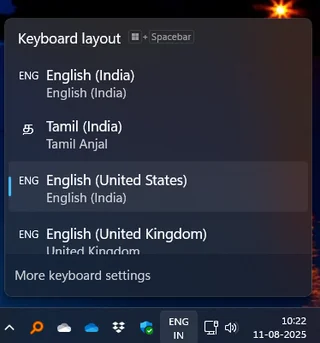 The unwanted EN-UK and EN-US layouts appearing in the Language Switcher