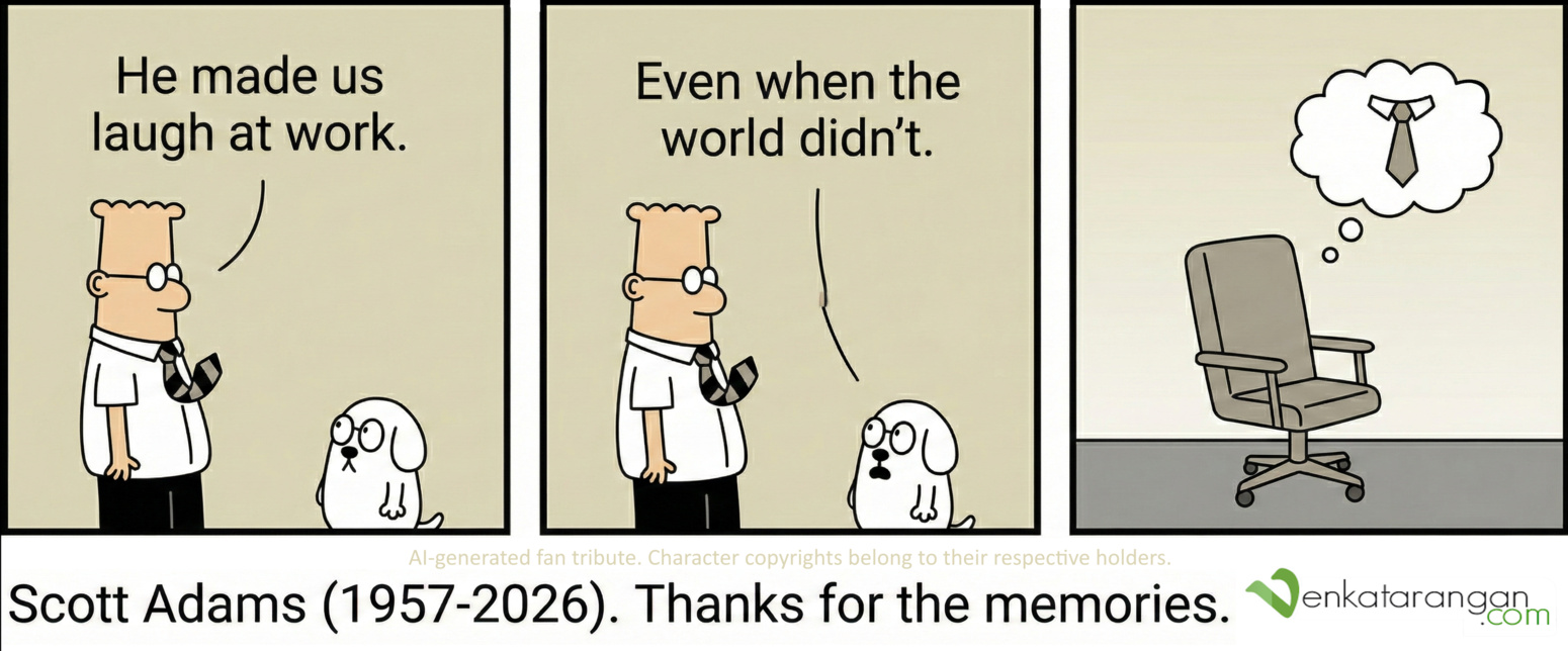 What Scott Adams gave office workers (AI-generated fan tribute. Character copyrights belong to their respective holders)