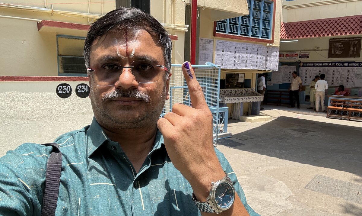 Venkatarangan Thirumalai voted in Tamil Nadu State Assembly Elections 2026