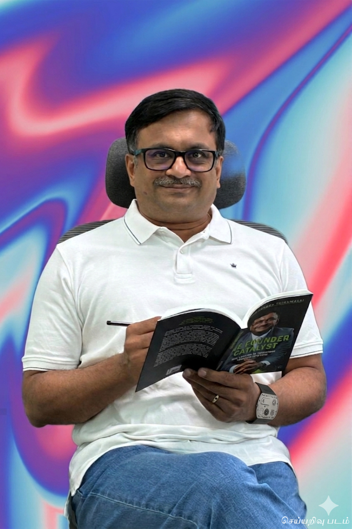 AI Imagination of Venkatarangan wearing a Richard Mille watch